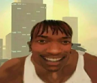 😀 CJ Grand Theft Auto: San Andreas CJ, Grand Theft Auto, San Andreas, Videogame, Personage telegram sticker