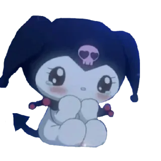 😀 Kuromi Kuromi, Sanrio, Dessin animé, Kawaii, Mignon, Anime telegram sticker