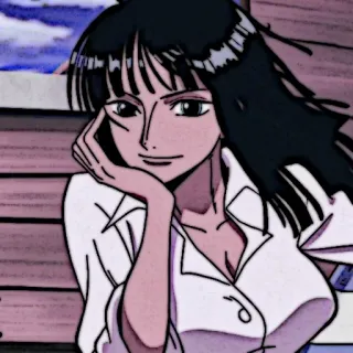 📜 Nico Robin One Piece 妮可·罗宾, 海贼王, 动漫, 漫画, 角色, 女性 telegram sticker