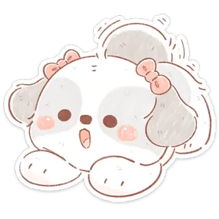 🐕 anjing, anak anjing, lucu, kartun, hewan, peliharaan telegram sticker