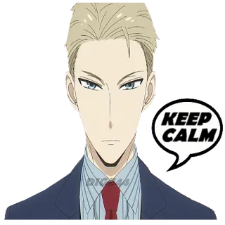 🙌 Loid Forger Spy x Family KEEP CALM Anime, ruhig, Spion, Forger, Spy x Family telegram sticker