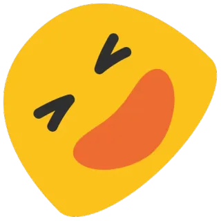 🤣 emoji, laughing, happy, face, yellow telegram sticker