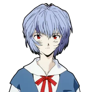😶 Rei Ayanami Neon Genesis Evangelion Anime, Rei Ayanami, Evangelion, Personnage telegram sticker