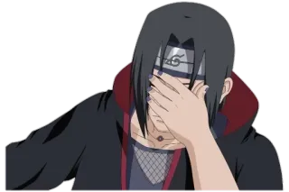 🤦 Itachi Naruto 动漫, 火影忍者, 鼬, 捂脸, 宇智波 telegram sticker