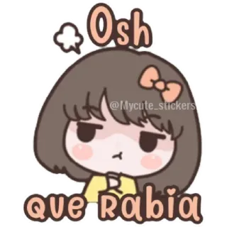 😁 Osh
que rabia Cartone animato, Carino, Arrabbiato, Adesivo, Illustrazione telegram sticker