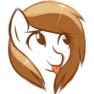 😛 Poni, Kartun, Lucu, Stiker, Binatang, Kuda telegram sticker