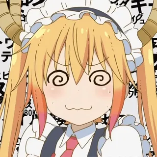 🎋 Tohru Miss Kobayashi's Dragon Maid Anime, Drache, Maid, Lustig, Cartoon, Charakter, Tohru, Miss Kobayashi's Dragon Maid telegram sticker