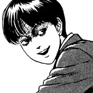 😈 Manga, Anime, Espeluznante, Terror, Retrato, Cara whatsapp sticker