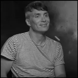 ◾ Cillian Murphy Cillian Murphy, actor, retrato, blanco y negro telegram sticker