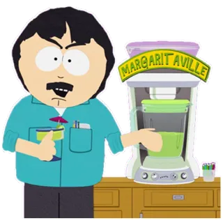 🍸 Randy Marsh South Park Margaritaville Randy Marsh, South Park, Margarita, Margaritaville, Cartoon telegram sticker