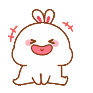 🍼 bunny, cute, kawaii, sticker, cartoon, rabbit whatsapp sticker