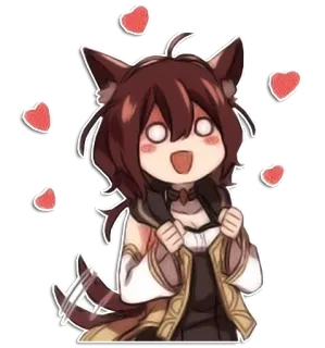 🥰 Anime, Cartoni animati, Cuori, Carino, Personaggio telegram sticker
