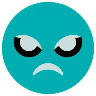 😡 bravo, emoji, rosto, rabugento telegram sticker
