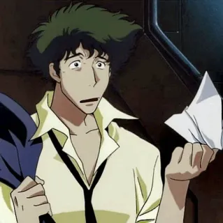 🚀 Spike Spiegel Cowboy Bebop 애니메이션, 우주, 현상금 사냥꾼, 카우보이 비밥, 스파이크 스피겔 whatsapp sticker