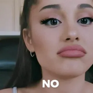 💧 Ariana Grande NO ariana grande, non, chanteuse, pop star, célébrité telegram sticker