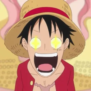🏴‍☠️ Luffy One Piece anime, one piece, luffy, manga, cartoon, pirate, funny whatsapp sticker