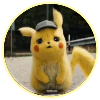😞 Pikachu Pokemon Pikachu, Pokémon, Detetive, Desenho animado, Fofo, Amarelo telegram sticker