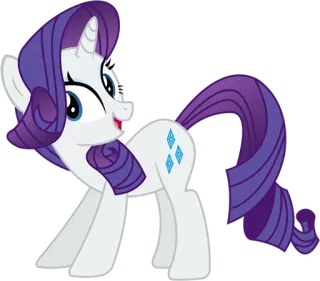 😏 Rarity My Little Pony My Little Pony, Рарити, Пони, Мультфильм, Животное telegram sticker