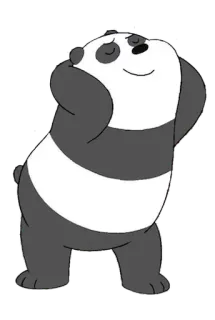 😎 Panda We Bare Bears パンダ, ぼくらベアベアーズ, アニメ, かわいい, まったり, リラックス telegram sticker