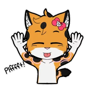 🙌 Pffftt! Katze, Tier, Cartoon, fröhlich, Zunge, niedlich telegram sticker
