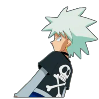 😒 Anime, Tengkorak, Tulang menyilang, Karakter telegram sticker