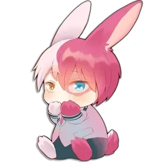 🙃 Shoto Todoroki My Hero Academia anime, bunny, chibi, My Hero Academia, Shoto Todoroki, cute telegram sticker