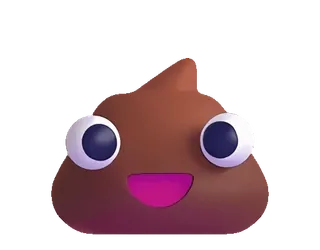 💩 cocô, emoji, marrom, fofo, engraçado, desenho animado telegram sticker
