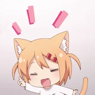 😝 アニメ, 猫耳, ちび, 可愛い, かわいい whatsapp sticker
