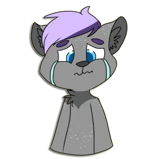 😭 traurig, weinen, tier, cartoon, träne, bedrückt telegram sticker