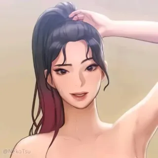 💦 femme, animé, illustration, portrait telegram sticker