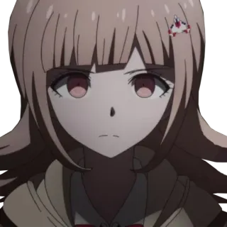😑 Chiaki Nanami Danganronpa anime, girl, video games, character, kawaii telegram sticker