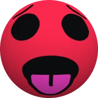 🥵 Эмодзи, Эмотикон, Лицо, Красный, Персонаж, Язык telegram sticker