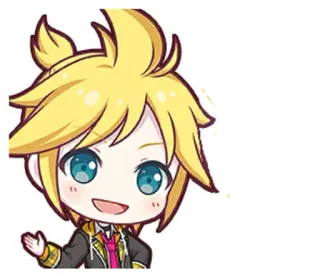 🌟 Kagamine Len Anime, Chibi, Vocaloid, Kagamine Len whatsapp sticker