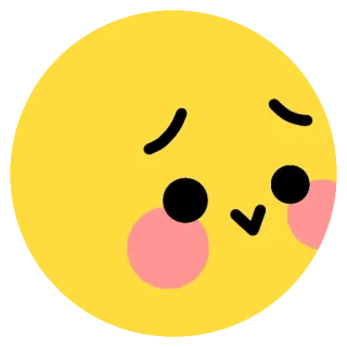 😳 Emoji, Traurig, Erröten, Süß whatsapp sticker
