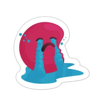 😭 traurig, weinen, tränen, emotion, verärgert, blob telegram sticker