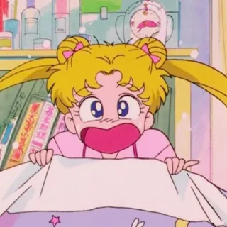 🌙 Sailor Moon Anime, Cartoon, Meisje, Sailor Moon, Personage telegram sticker