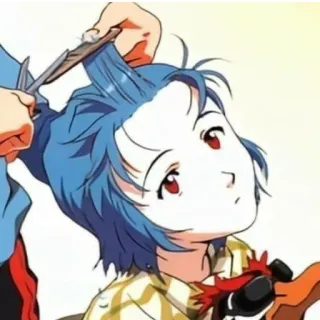 📓 Rei Ayanami Neon Genesis Evangelion Anime, Rei Ayanami, Neon Genesis Evangelion, Haarschnitt, Charakter whatsapp sticker