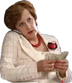 💵 Frau, Geld, Handy, Business, Person, reich whatsapp sticker