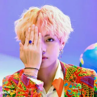 🍌 V kpop, cantante, música, coreano, bts, idol, celebridad telegram sticker