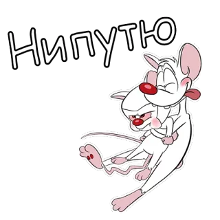 😘 Нипутю Cartoon, Muis, Grappig, Pinky en de Brain telegram sticker