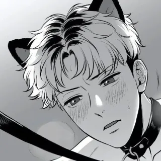 🥵 猫耳, 首輪, 漫画, アニメ telegram sticker