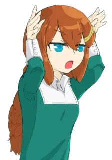 😬 Gadis anime, Karakter kartun, Bingung, Terkejut, Perempuan, Gadis, Anime, Karakter telegram sticker