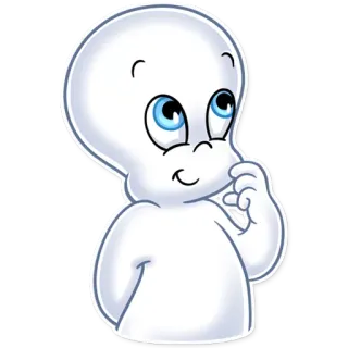 🤔 Casper the Friendly Ghost Cartoon, Geist, Niedlich, Freundlich telegram sticker