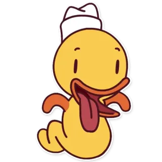 😛 утка, мультфильм, милый, животное telegram sticker