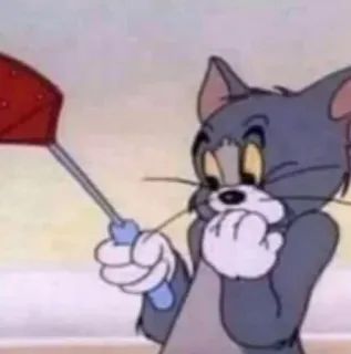 🤍 Tom Cat Tom and Jerry 만화, 고양이, 우산, 충격, 톰과 제리 telegram sticker