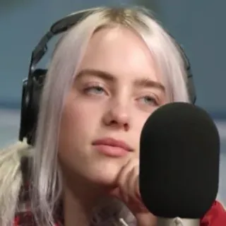 💧 Billie Eilish คนดัง, นักร้อง, Billie Eilish, นักดนตรี, ภาพเหมือน telegram sticker
