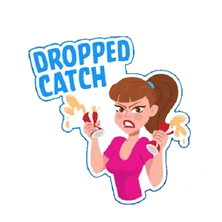🤦‍♀ DROPPED CATCH fallen gelassen, fangen, verärgert, dosen, getränk, wütend, frau telegram sticker