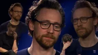 😐 Tom Hiddleston นักแสดง, คนดัง, ผู้ชาย, แว่นตา telegram sticker