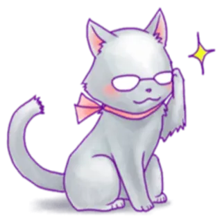 😎 Katze, Brille, niedlich, Aufkleber, Tier, Haustier telegram sticker