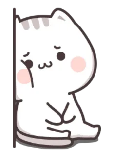 😿 gato, triste, llorando, kawaii, lindo, dibujos animados telegram sticker